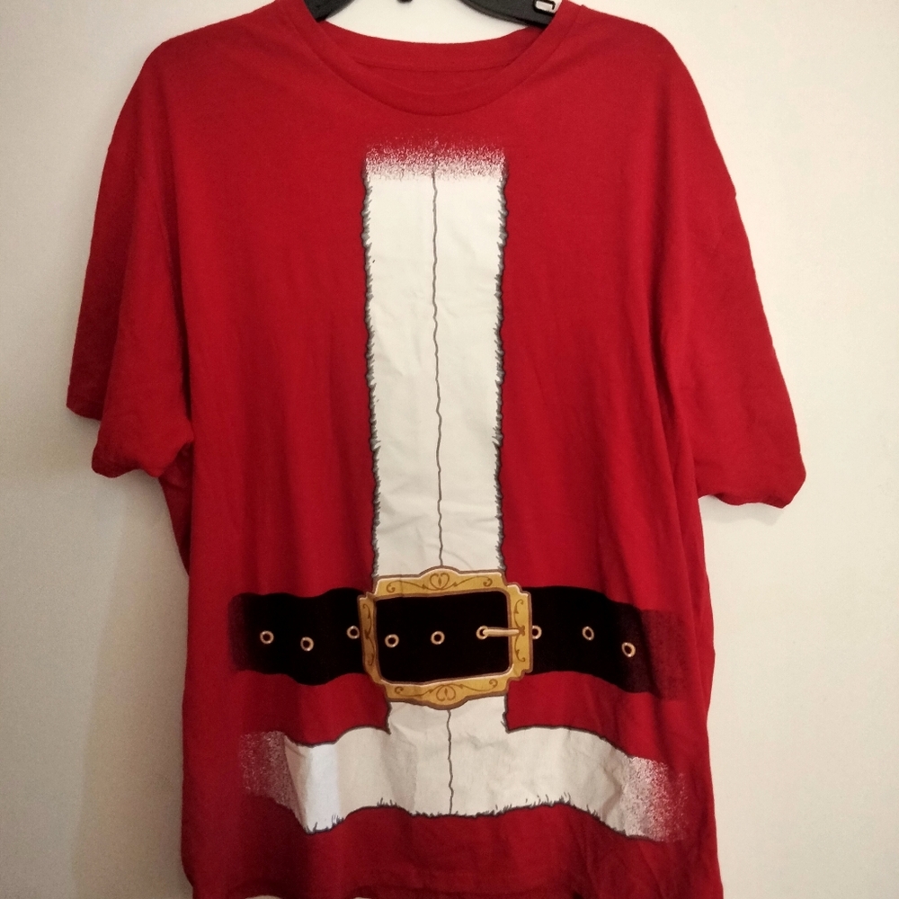 Holiday Times Mens Short Sleeve Santa Claus Christmas Shirt XXL